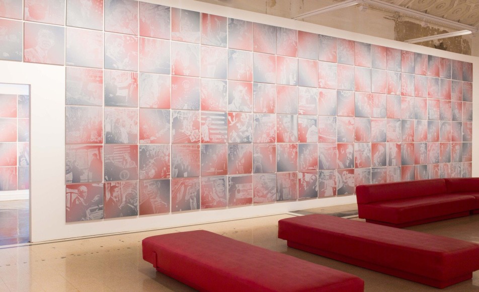 Rob Pruitt, Installation view: The Obama Paintings, 2019, Rebuild Foundation – Stony Island Arts Bank, Chicago, IL