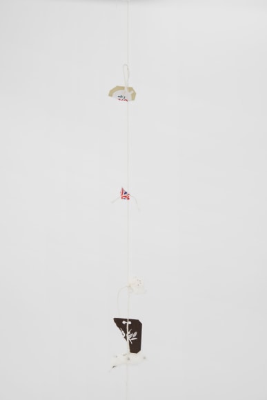 Installation view, Nina Canell, Future Mechanism Rag Plus Two Grams, Simian, Cophenhagen, 2024. Photo: GRAYSC / Simian