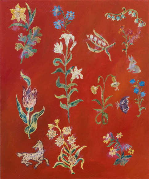 Karen Kilimnik, the floral kingdom of the Renaissance, 2016