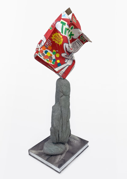 Matt Johnson, Trix Box Balancing on a Rock with a Book, 2019