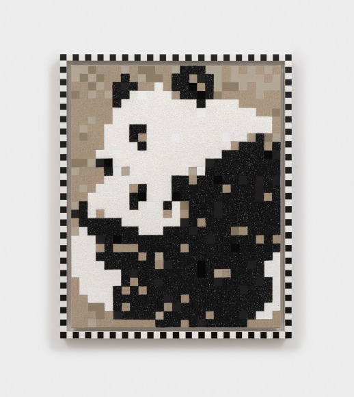Rob Pruitt, Pixelated Pandas Painting (Keeping Warm)