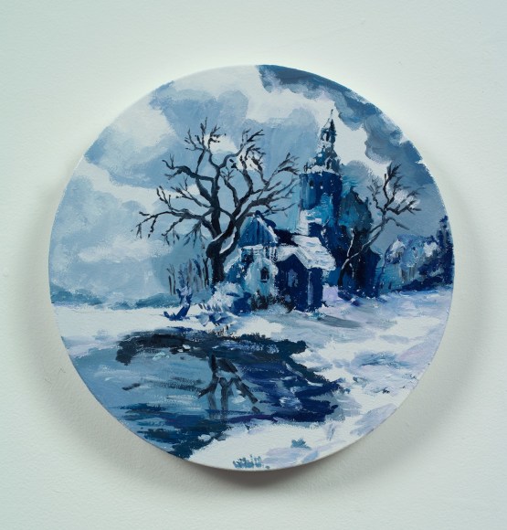 Karen Kilimnik, hiding out in the cold winter polish countryside, the old country, 2013