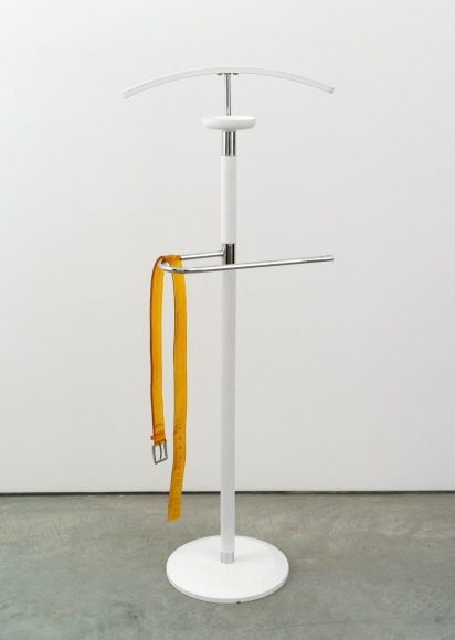 Valentin Carron, Belt on valet stand, 2014