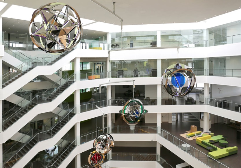 Jeppe Hein, Mobile of Enlightenment, 2015, VIA University College, Aarhus, Denmark