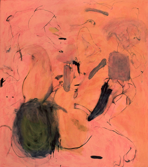 Sue Williams, Neon Pink + Manly, 1996