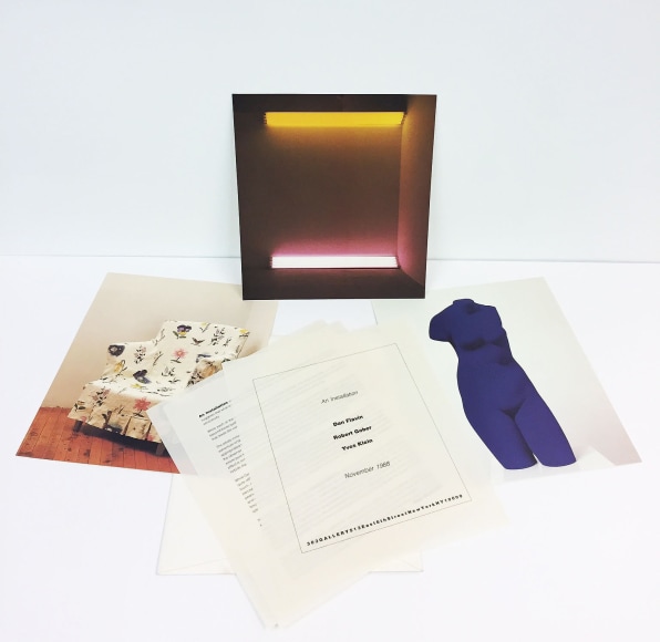 Dan Flavin, Robert Gober, Yves Klein, An Installation