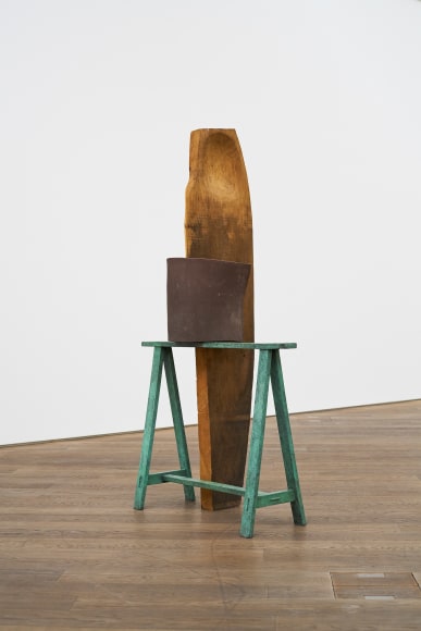 Katinka Bock, A And I, 2013, Oak wood, steel, ceramic, bronze, fabric