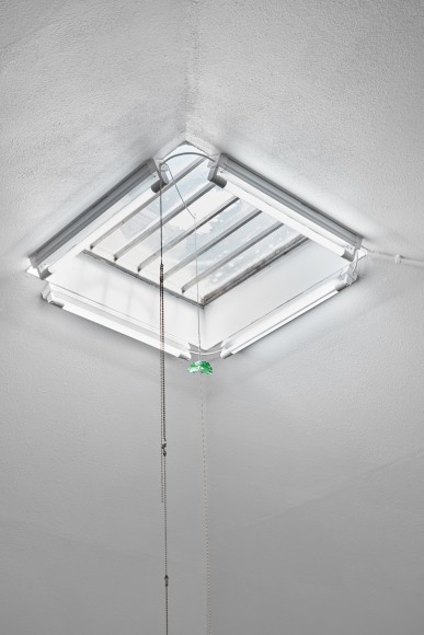 Installation view, Nina Canell, Future Mechanism Rag Plus Two Grams, Simian, Cophenhagen, 2024. Photo: GRAYSC / Simian