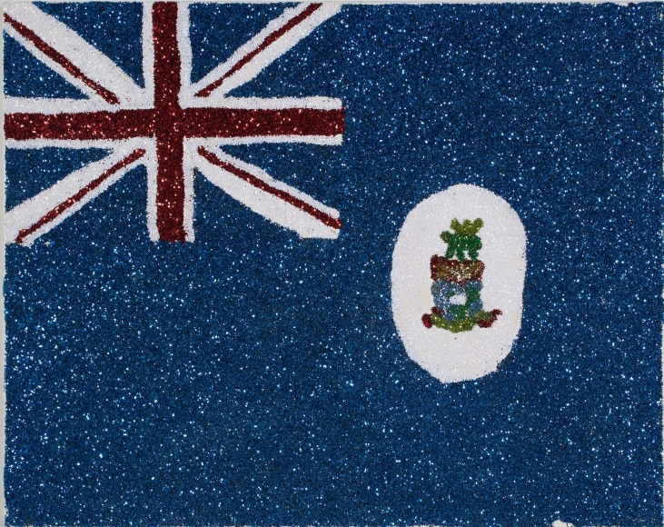 Karen Kilimnik, my Judith Leiber Grand Cayman flag - the island getaway, 2004