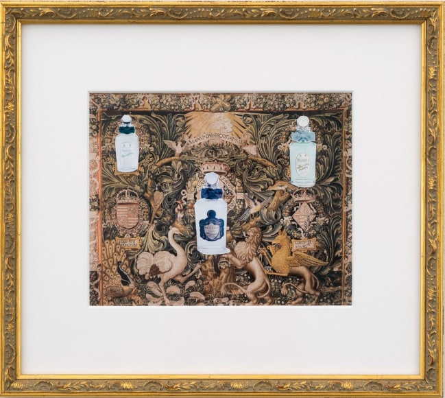 Karen Kilimnik, coat of arms perfumery, the fop's armorial tapestry, 2015