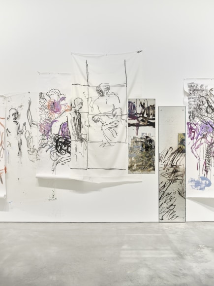 Installation view: Nick Mauss and Ken Okiishi, 303 Gallery, New York, 2025, Photo: Justin Craun