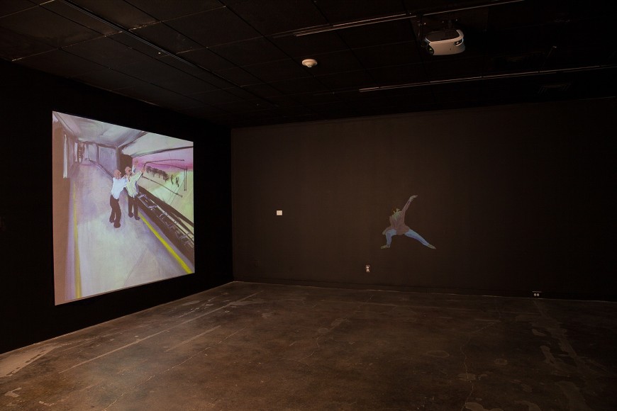 Installation view: Catherine Doctorow Prize for Contemporary Painting: Tala Madani, Utah Museum of Contemporary Art, 2013
