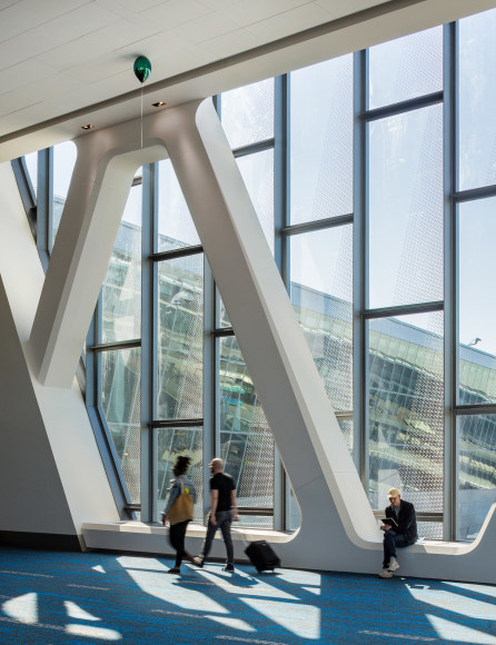 Installation View: Jeppe Hein, All Your Wishes, LaGuardia Airport’s Terminal B, 2020, Commissioned by LaGuardia Gateway Partners in partnership with Public Art Fund for LaGuardia Airport’s Terminal B