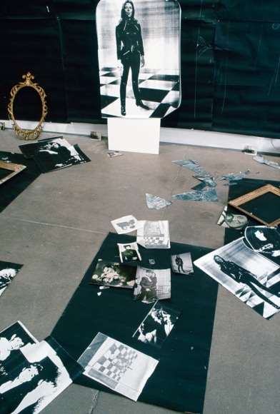 Karen Kilimnik, The Hellfire Club episode of the Avengers, 1989, Installation view: 303 Gallery, New York, 2001
