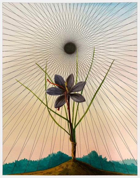 Jon Cowan Radiant Void, 2019 Watercolor, ink, and gouache on paper 11x14&quot;