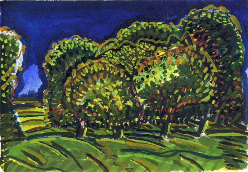 Paul Narkiewicz 1974 watercolor