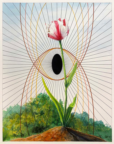 Jon Cowan Radiant Void N&ordm;2, 2019 Watercolor, ink, and gouache on paper 11x14&quot;