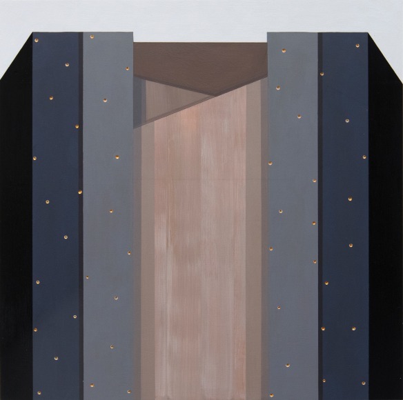 Mary Laube Statue of a Boy, 2019 12 x 12&quot; Acrylic on panel