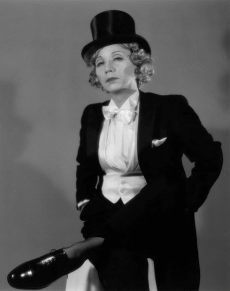 Yasumasa Morimura Self Portrait (B+W) / Dietrich (mannish), 1995