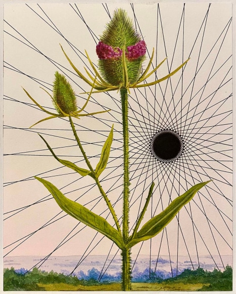 Jon Cowan Radiant Void N&ordm;5, 2019 Watercolor, ink, and gouache on paper 8x10&quot;