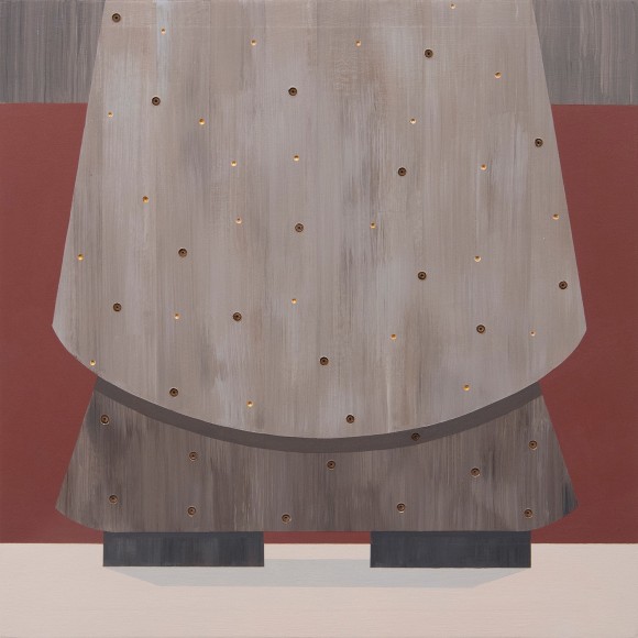 Mary Laube The Attendant, 2019 12 x 12&quot; Acrylic on panel