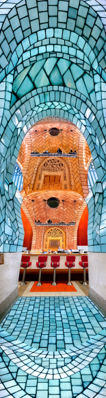 Grand Central Oyster Bar, New York City: Counter, 2009 vertical panoramic image