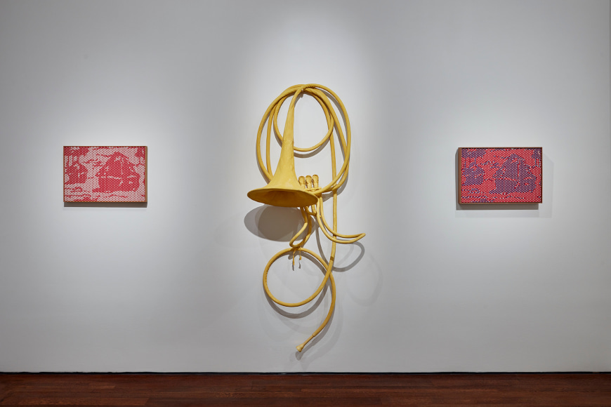 Installation view of Painted Pop, on view at Acquavella Galleries in New York from October 10 - December 15, 2023.