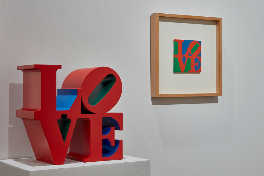 Installation view of Painted Pop, on view at Acquavella Galleries in New York from October 10 - December 15, 2023.