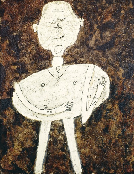 Jean Dubuffet, Cingria, White on a Dark Background