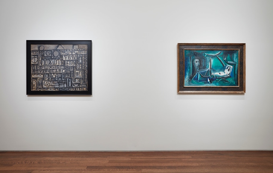 Installation view with Torres-Garcia and Picasso