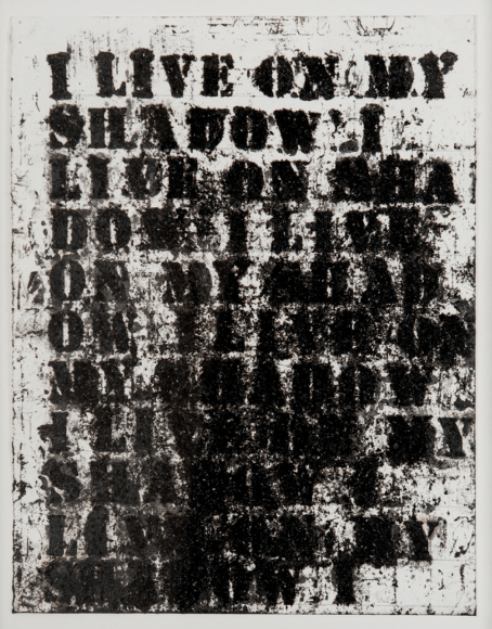 GLENN LIGON  Study for I Live on My Shadow #4, 2007