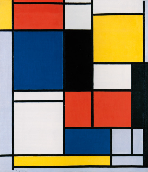 Piet Mondrian, Tableau No. 11 with Red, Blue, Black, Yellow and Gray