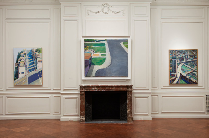 Installation view of California Landscapes: Richard Diebenkorn | Wayne Thiebaud at Acquavella Galleries from February 1-March 16, 2018.