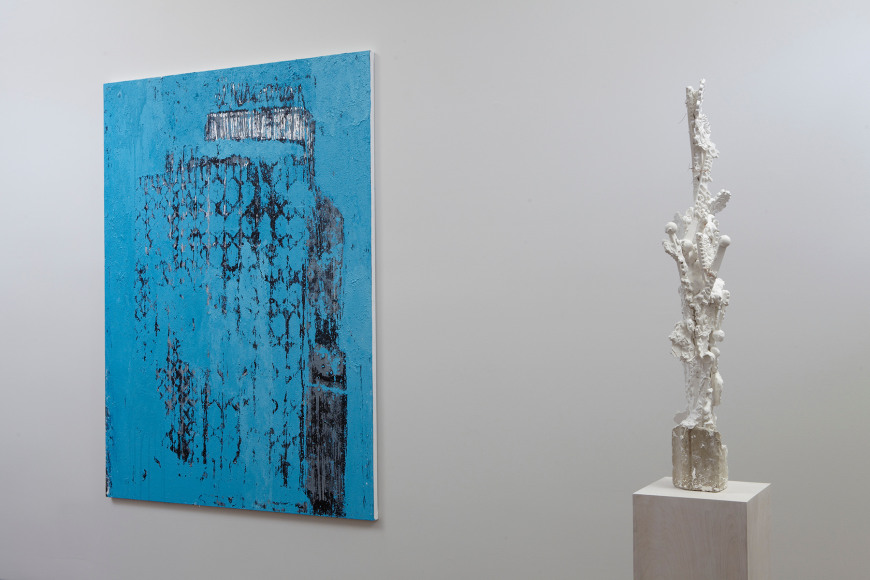 Installation view of Enoc Perez: The Good Days at Acquavella Galleries from January 10 - February 8, 2013.