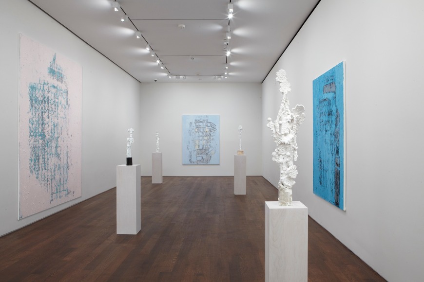 Installation view of Enoc Perez: The Good Days at Acquavella Galleries from January 10 - February 8, 2013.