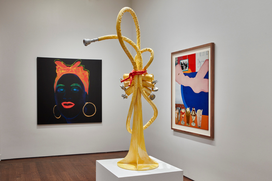 Installation view of Painted Pop, on view at Acquavella Galleries in New York from October 10 - December 15, 2023.