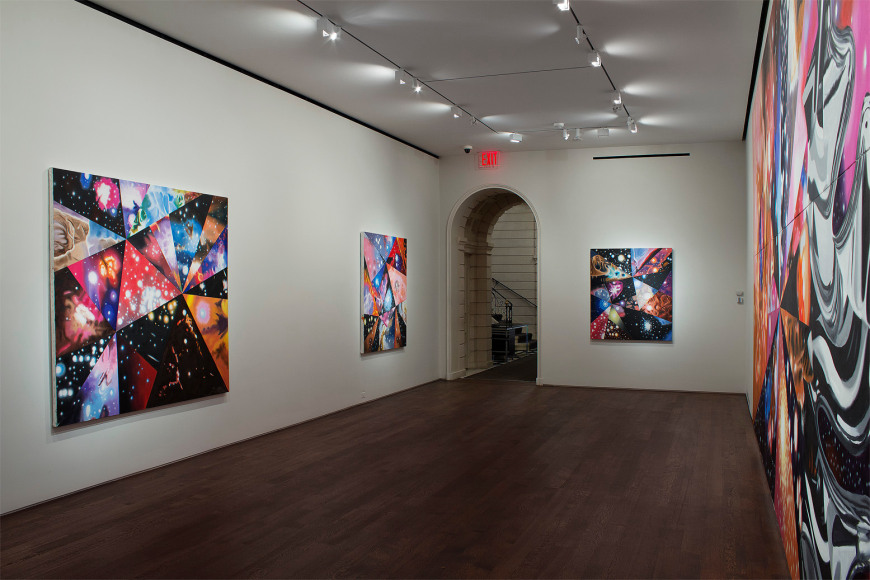 Installation view of James Rosenquist: Multiverse You Are, I am at Acquavella Galleries from September 10 - October 13, 2012.
