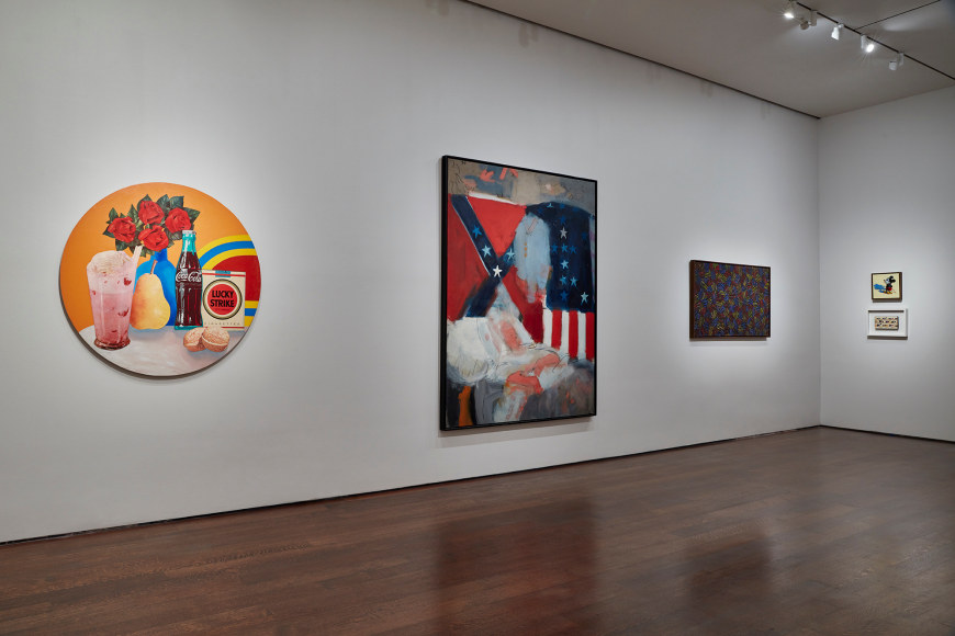 Installation view of Painted Pop, on view at Acquavella Galleries in New York from October 10 - December 15, 2023.