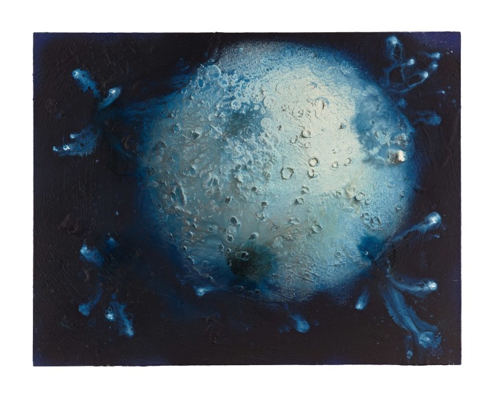 MIQUEL BARCEL&Oacute;&nbsp; Exoplanete, 2016 Mixed media on canvas 55 1/2 x 71 1/4 in. (141.0 x 181.0 cm)