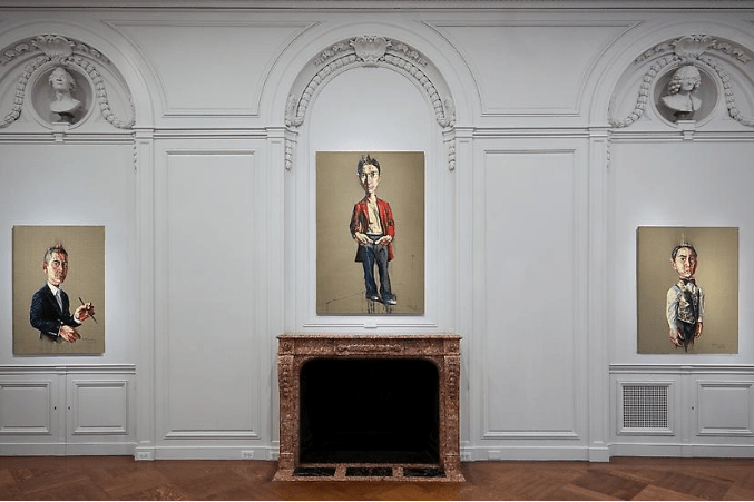 Installation view of Zeng Fanzhi at Acquavella Galleries from April 1 - May 14, 2009.