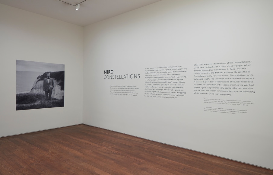 Installation view of Miro Constellations