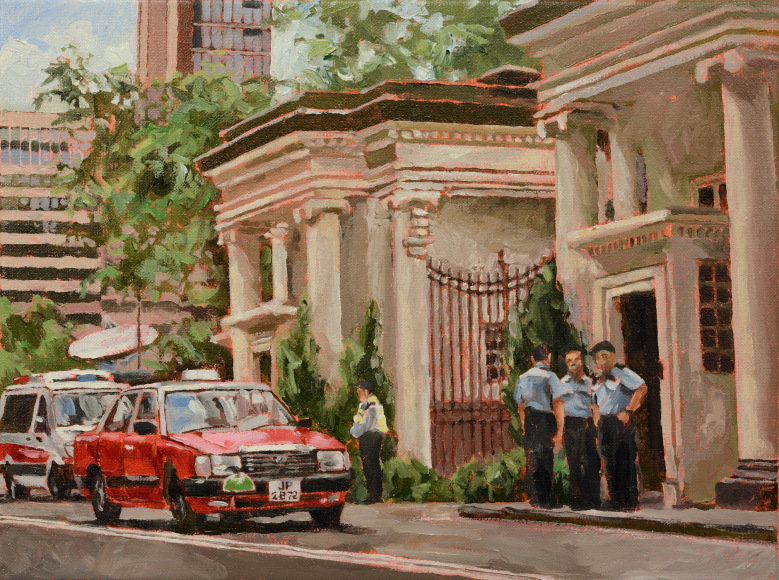 Chow_Chun_Fai_Government_House_2019_Acrylic_on_canvas_11 3/4x15 3/4_inches_30x40_cm