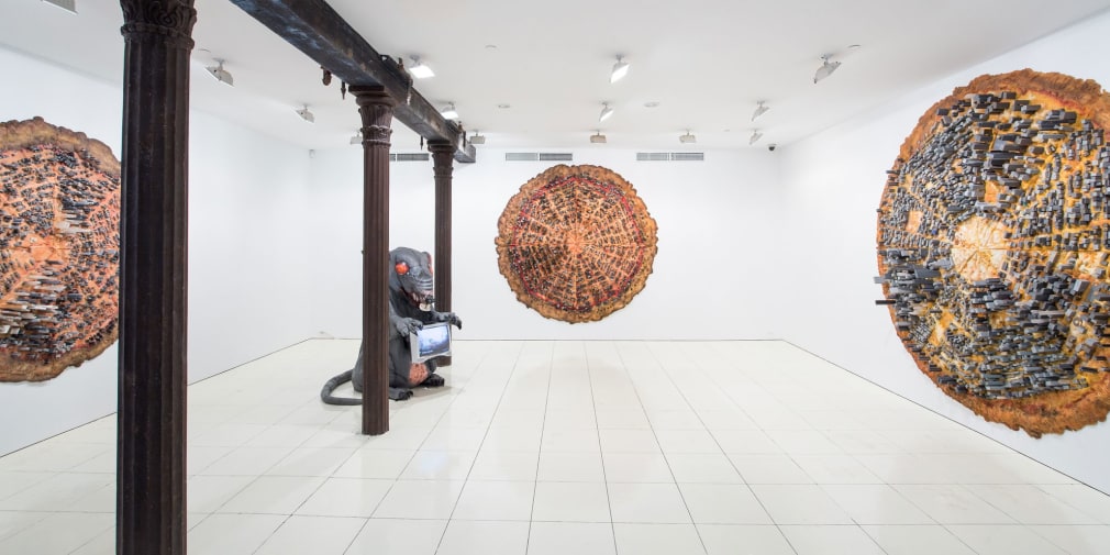 Installation view, The Bruce High Quality Foundation:&nbsp;Pizzatopia,&nbsp;Vito Schnabel Projects, New York, 2016