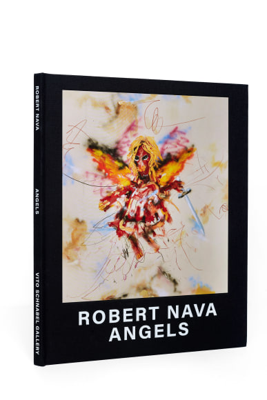 A photo of the catalogue for Robert Nava's exhibition &quot;Angels&quot;