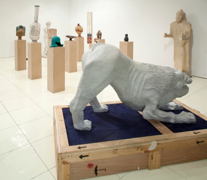 Installation view, The Bruce High Quality Foundation,&nbsp;Selections from the Greek &amp;amp; Roman Collection of The Metropolitan Museum of Art,&nbsp;Vito Schnabel, New York, 2013