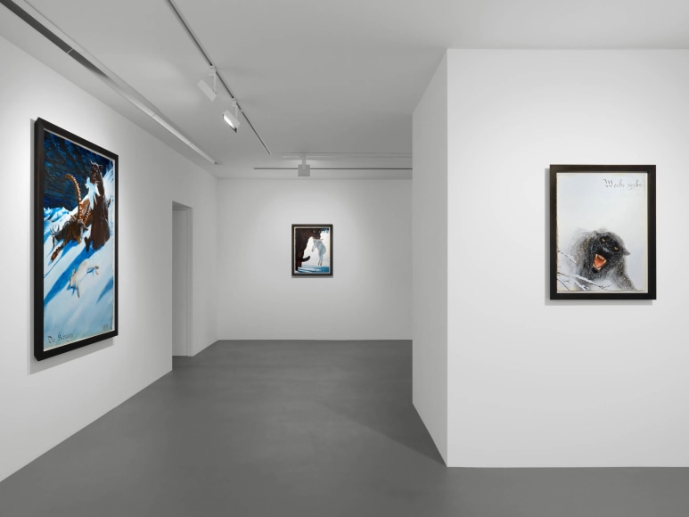 Installation view, Walton Ford, New Watercolors, Vito Schnabel Gallery, St. Moritz