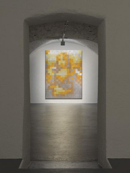 Installation view, Gus Van Sant: Mona Lisa, Vito Schnabel Gallery, St. Moritz, Switzerland, 2021-2022; Artworks © Gus Van Sant; Photo by Stefan Altenburger; Courtesy the artist and Vito Schnabel Gallery