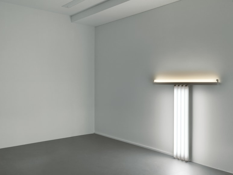 Installation view, Dan Flavin, to Lucie Rie and Hans Coper, master potters, Vito Schnabel Gallery, St. Moritz