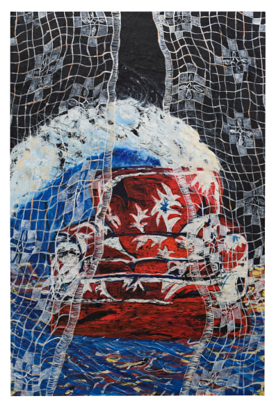 Painting of a couch by Angel Otero