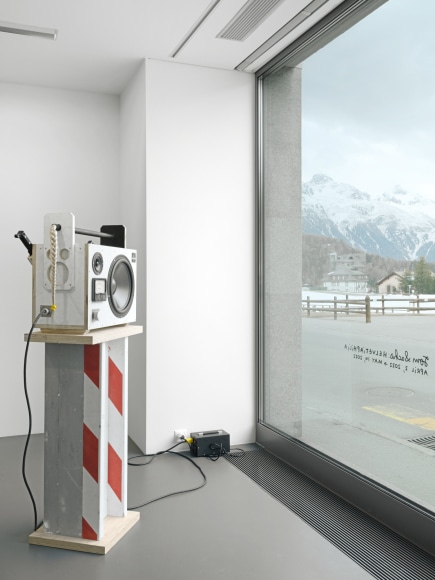 Installation view,&nbsp;Tom Sachs: Helvetiaphilia, Vito Schnabel Gallery, St. Moritz, Switzerland, 2022; Artworks &copy; Tom Sachs; Photo by Stefan Altenburger; Courtesy the artist and Vito Schnabel Gallery